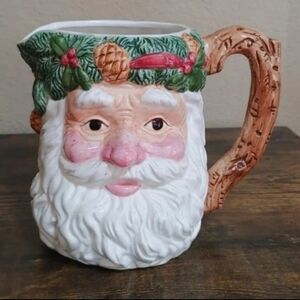 Beautiful Vintage Ceramic Large Santa/Christmas Pitcher/Jug